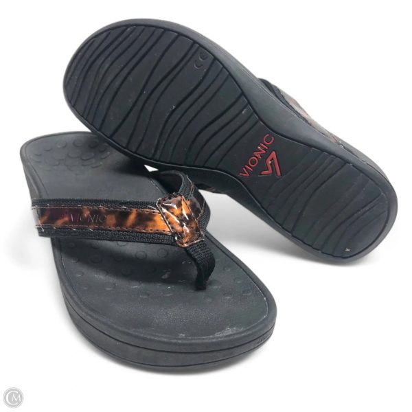 Sandals Heels Platform By Vionic In Black, Size: 6 Discount - Image 3
