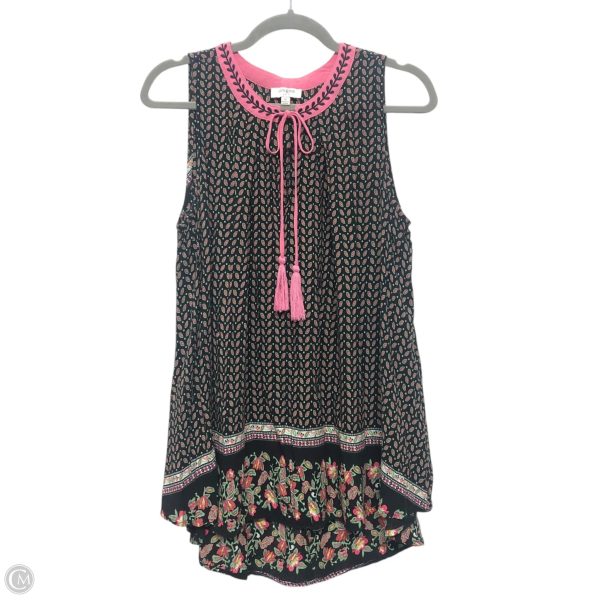 Tunic Sleeveless By Umgee In Black & Pink, Size: M For Sale