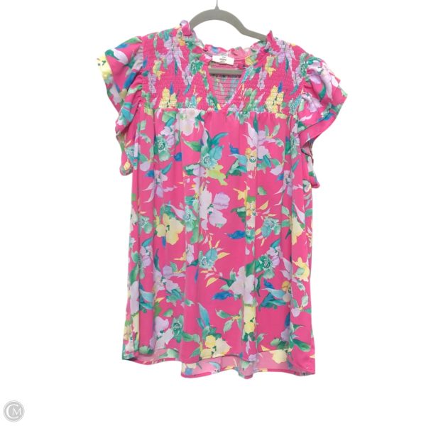Top Short Sleeve By Entro In Pink, Size: 1x Supply