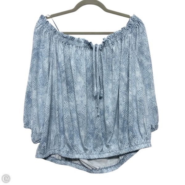 Top Short Sleeve By Michael By Michael Kors In Blue, Size: 2x Online now