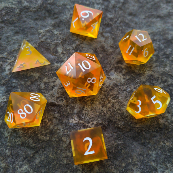 Peach Candy Sharpedge Dice Set on Sale