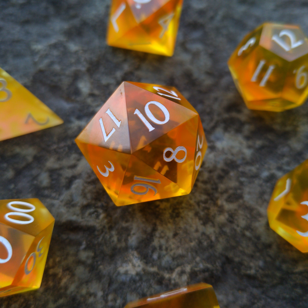Peach Candy Sharpedge Dice Set on Sale - Image 2