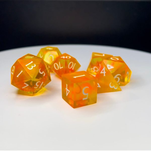 Peach Candy Sharpedge Dice Set on Sale - Image 5