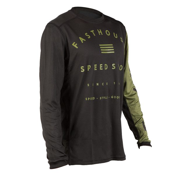 Fastline Speed Shop MTB Jersey - Olive Online Sale - Image 4