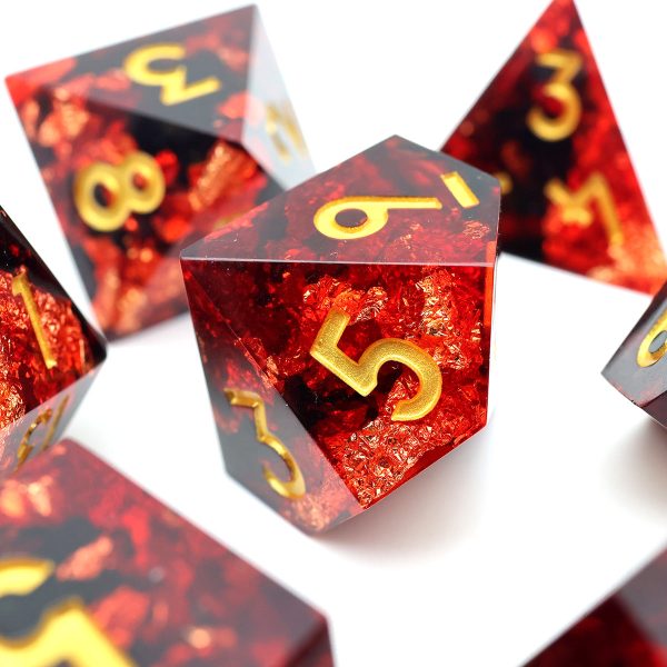 Red Wine Sharpedge DnD Dice Set For Sale