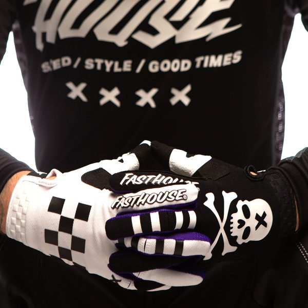 Speed Style Rufio Glove - Black White For Sale - Image 3