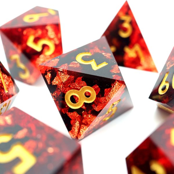Red Wine Sharpedge DnD Dice Set For Sale - Image 4