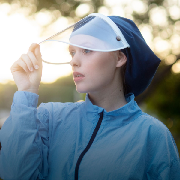 Hairbrella Pro Rain Hat with Face Shield + Scrub Cap- Bundle (2) Online Hot Sale