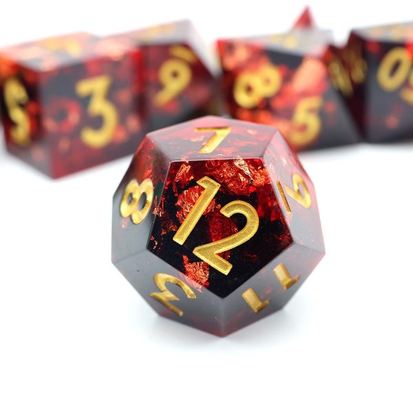 Red Wine Sharpedge DnD Dice Set For Sale - Image 5