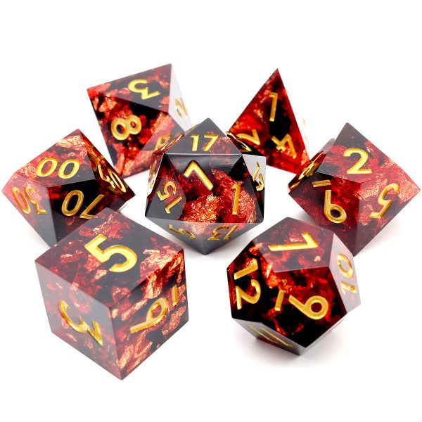 Red Wine Sharpedge DnD Dice Set For Sale - Image 2