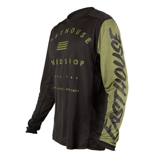 Fastline Speed Shop MTB Jersey - Olive Online Sale - Image 2