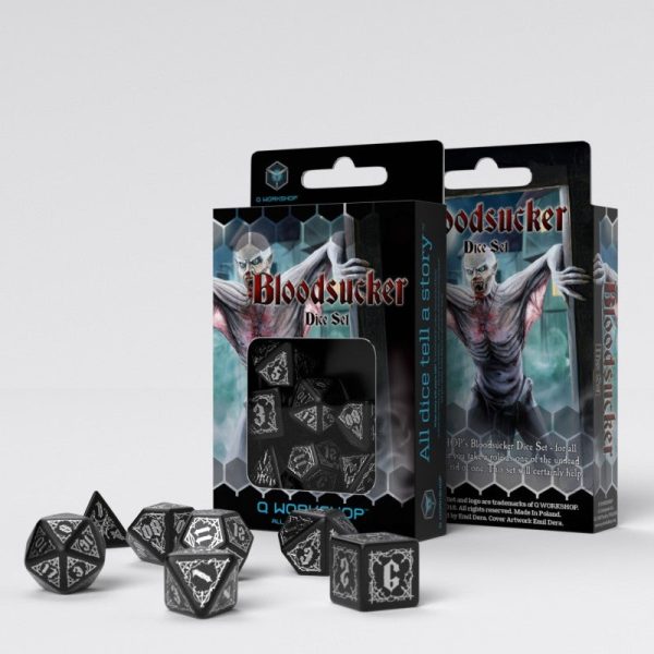 Bloodsucker Black & Silver 7-Dice Set Sale - Image 3