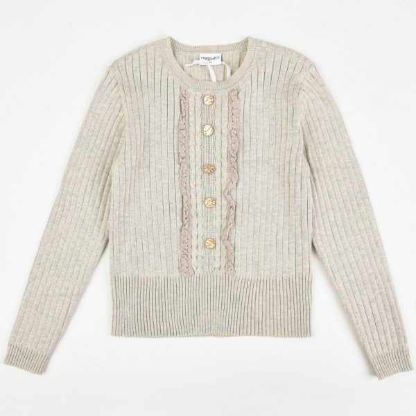 Girls Knit Button Top Online now - Image 2