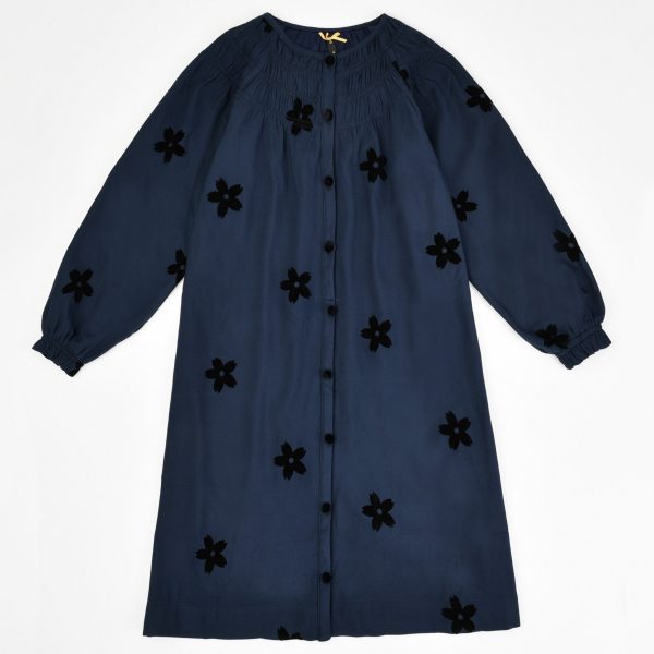 Floral Velvet Dress For Sale - Image 2